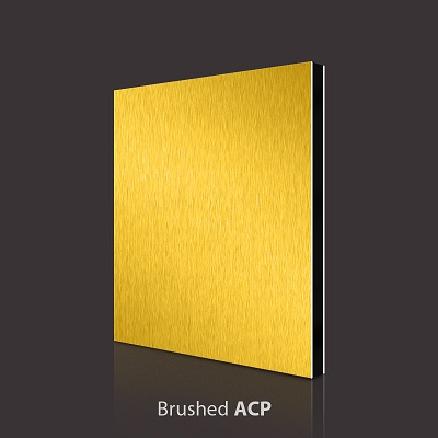 Panel kompozytowy z aluminium w kolorze szczotkowanego złota