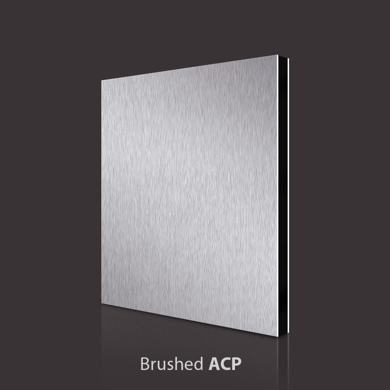 Panel kompozytowy ze szczotkowanego aluminium w kolorze srebrnym