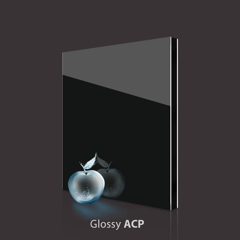 Błyszczący czarny aluminiowy panel kompozytowy PVDF