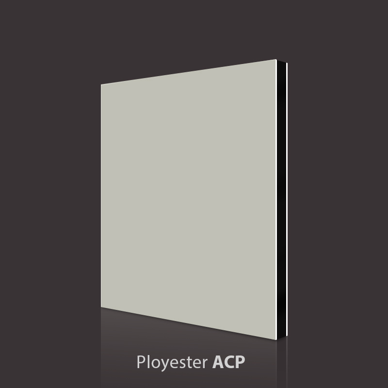 Panel kompozytowy z aluminium w kolorze srebrnoszarym PVDF